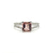 Bague 49 Bague or blanc 18 carats sertie d'une tourmaline et diamants naturels 58 Facettes