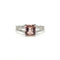 Bague 49 Bague or blanc 18 carats sertie d'une tourmaline et diamants naturels 58 Facettes