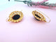 Boucles d'oreilles Boucles d'oreilles Dormeuses anciennes (1940-1950 ) Or Jaune - Onyx noir 58 Facettes AA 1652