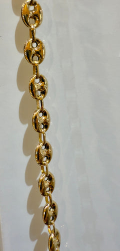 Collier Chaîne maille grain de café en or 18 carats 58 Facettes