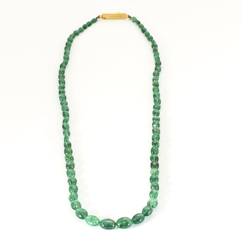 Collier Collier perles d'Émeraudes et or jaune 58 Facettes B240754