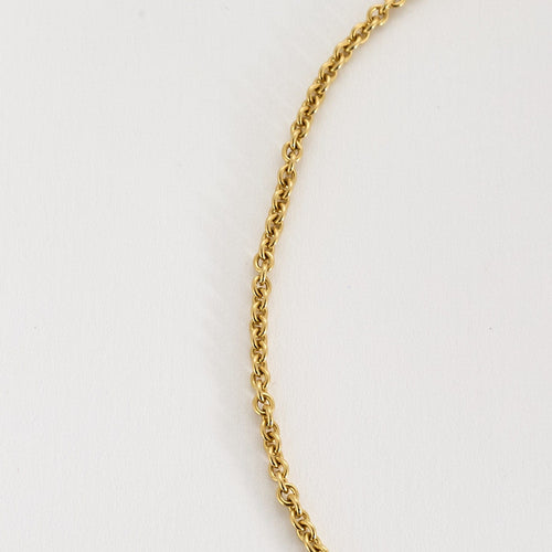 Collier Longue chaîne en or rose à maille ronde 58 Facettes FON18031