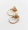 Boucles d'oreilles Dormeuses or rose, diamants jaunes taille ancienne (circa 1900) 58 Facettes A06239