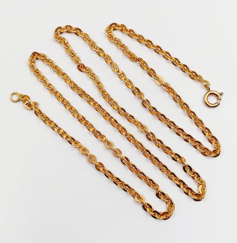 Collier Chaine antique or rose mailles 58 Facettes B01008