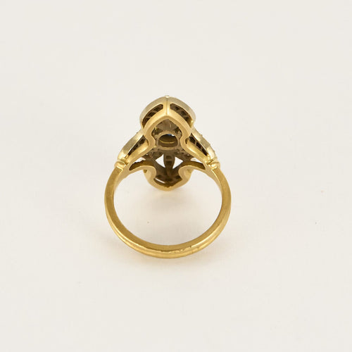 Bague 49 Bague en or jaune, saphir et diamants 58 Facettes SBR1999