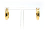 Pendientes de aro contemporáneos en oro amarillo de 18k 