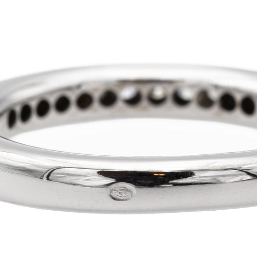 Bague 52 Bague Demi alliance Or blanc Diamant 58 Facettes 1137995CN