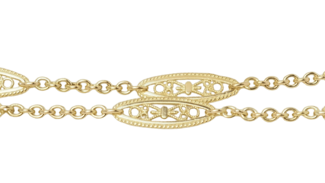 Collier Collier filigrane en or jaune 58 Facettes 32554