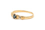 Bague 53 Bague contemporaine en or jaune, saphir et diamants 58 Facettes 22071