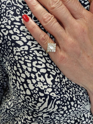 Bague 50 Bague or jaune blanc diamants 58 Facettes 089891