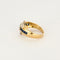 Vintage ring in yellow gold and sapphires.