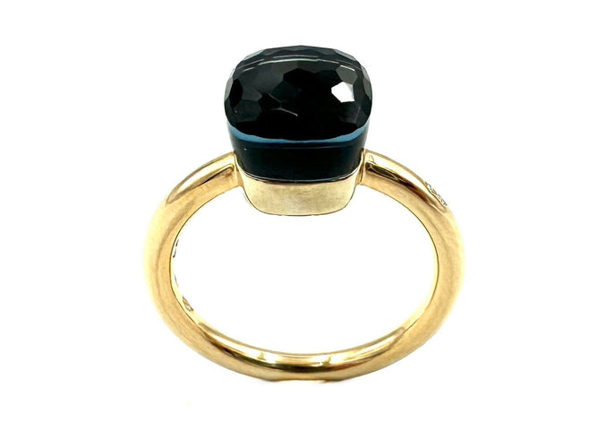 Bague 54 POMELLATO. Collection "Nudo Petit", bague 2 ors 18K et topaze bleue de Londres 58 Facettes