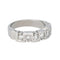 Bague 54 Bague Demi-alliance Or blanc Diamant 58 Facettes 4292752CN