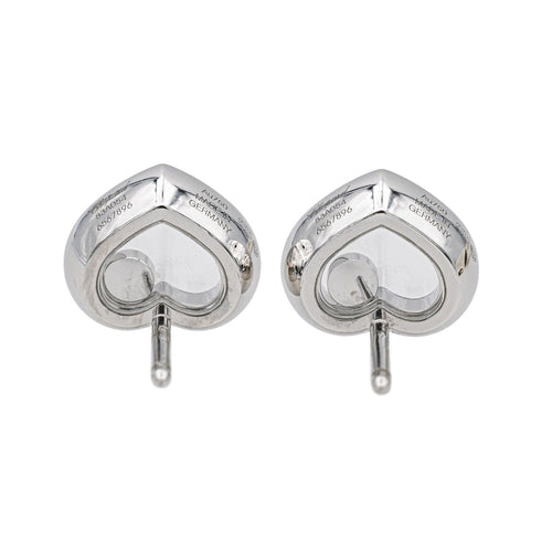 Boucles d'oreilles Chopard Boucles d'oreilles Happy diamonds Or blanc Diamant 58 Facettes 4173784RV