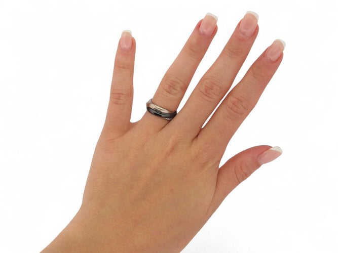 Bague 50 bague CARTIER trinity ceramique diamants pm crb4235400 t50 or blanc 58 Facettes 269669