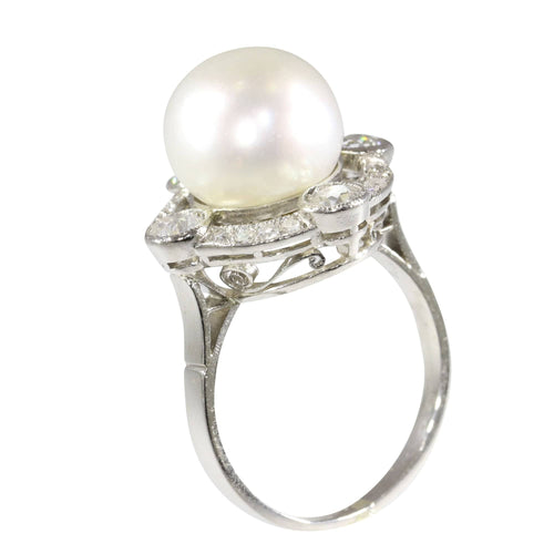 Prsten Art Deco od bisera i dijamanata iz 1920-ih: izjava bezvremenske elegancije 