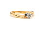 Bague 52 Bague contemporaine en or jaune et blanc, diamant taille brillant (+-0.16ct) 58 Facettes 22895