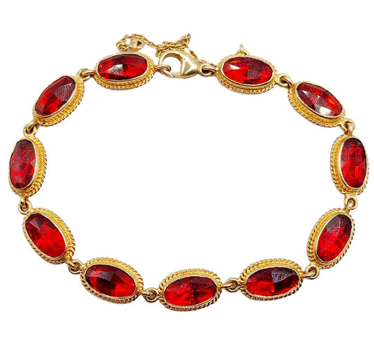 Bracelet Bracelet vintage or grenats de perpignan 58 Facettes A05402