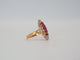 Bague 52 Bague Marquise or jaune, diamants, rubis 58 Facettes 4574