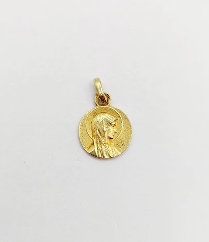 Pendentif Petite Médaille religieuse vintage or jaune 58 Facettes A05625