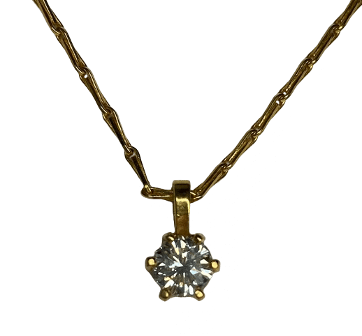 Collier Collier et pendentif et diamant 0,90 ct 58 Facettes