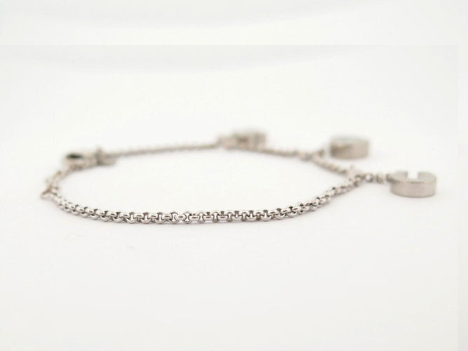 Bracelet bracelet CHOPARD happy  lucky 855811 or blanc 18k diamant 0.05 ct 58 Facettes 270248