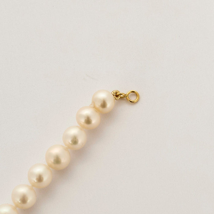 Yellow gold pearl bracelet