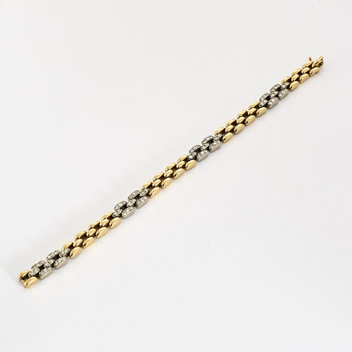 Bracelet Cartier. Collection Maillon Panthère. Rare Collier à transformation pouvant former Bracelet en or de deux couleurs et diamants. 58 Facettes 58FC18