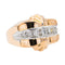Bague 55 Bague  Tank Or rose, Or blanc Diamant 58 Facettes 3249825CN