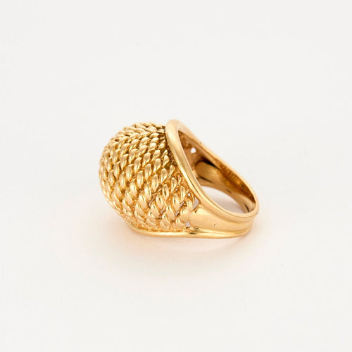 Bague 50 Bague boule tressée or jaune 58 Facettes RAM2641