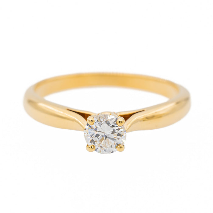 Solitaire Ring Yellow Gold Diamond