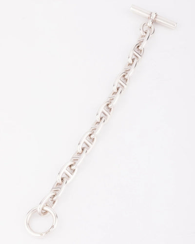 Bracelet Bracelet en argent de la maison Hermés modèle chaine d'ancre 58 Facettes 1