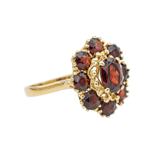 Bague 54 Bague Pompadour Or jaune Grenat 58 Facettes 3696610CN