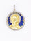 Pendentif VERNON Médaille Art Nouveau émail plique-à-jour or jaune diamants 58 Facettes 1153.9