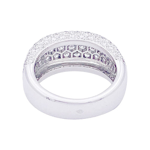 Bague 53 Bague Cartier or blanc, diamants "Nouvelle Vague". 58 Facettes 33661