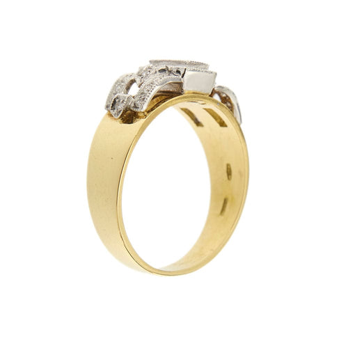 Bague Bague deux ors et diamants 58 Facettes 30163