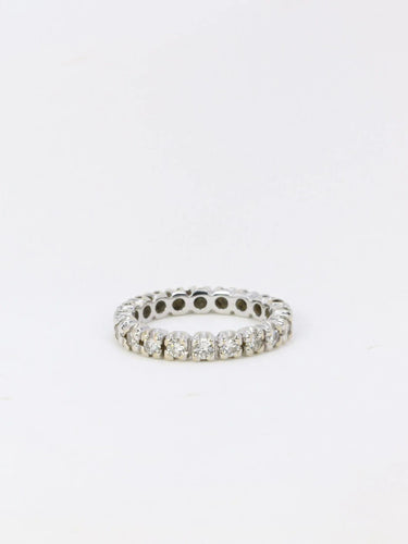 Bague 51 Alliance or blanc diamants 1.6 ct 58 Facettes J51