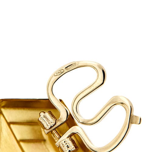 Boutons de manchette Deux boutons de manchette en or avec cache-bouton 58 Facettes 37572