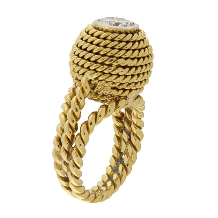 Gold-Solitärring mit Diamant-HRD-Zertifikat