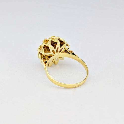 Bague 55.5 Bague Florale en Or Jaune 58 Facettes 32239