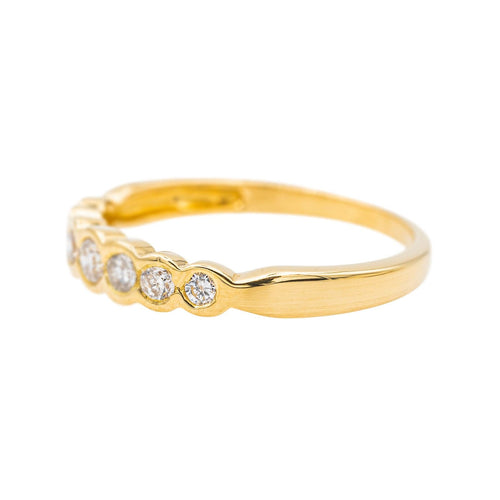 Bague 51.5 Bague Demi-alliance Or jaune Diamant 58 Facettes 3634779CN