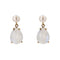 Boucles d'oreilles Boucles d'oreilles pierres de lune et perles de culture 58 Facettes CVBO24