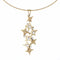 Collier Collier d'étoile en cascade de diamant en or jaune rétro 58 Facettes G13680