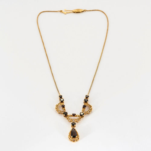 Collier Collier draperie or jaune, grenats 58 Facettes PER1505