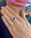 Bague 57 Bague marguerite rubis birman diamants platine or blanc (Certificat) 58 Facettes BRU55