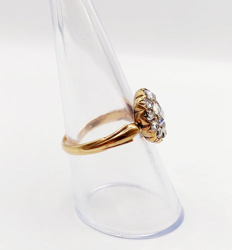 Bague 55 Bague marquise victorienne diamants taillés en roses en or 18k 58 Facettes A06438