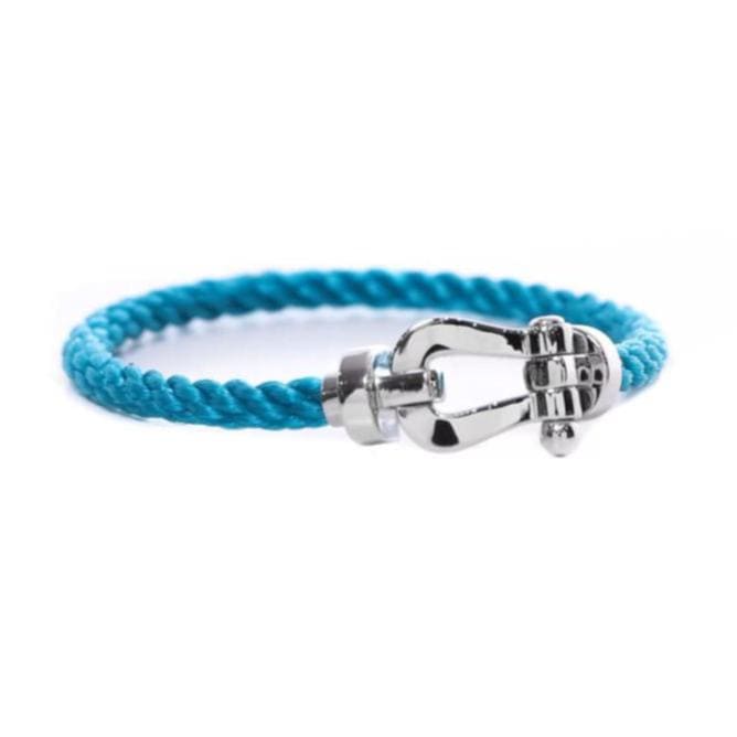 Bracelet FRED - Bracelet Force 10 GM or gris et corde bleue turquoise 58 Facettes 93296