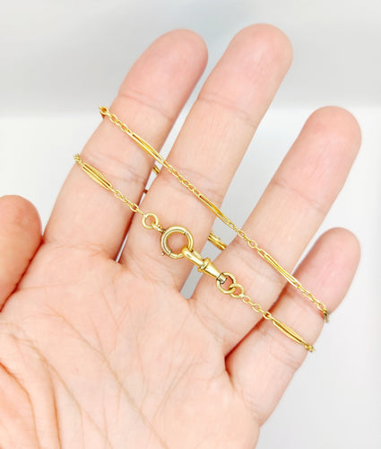 Montre Chaîne giletière de montre antique or jaune 18k maillons finement travaillés (circa 1900) 58 Facettes A05186