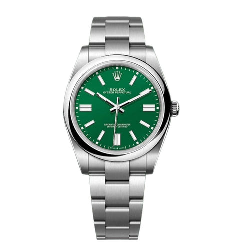 Montre ROLEX - Montre Oyster Perpetual 41 Verte 58 Facettes 124300-1
