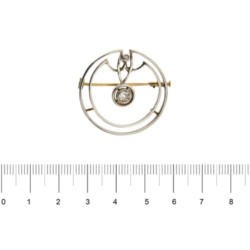 Broche Broche Art Déco avec Diamants 58 Facettes 35599
